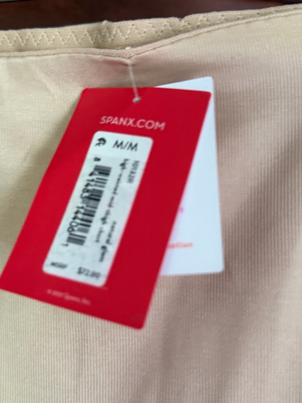 SPANX Beige Midi Skirt - Smooth Stretch Pencil Style - Picture 3 of 4